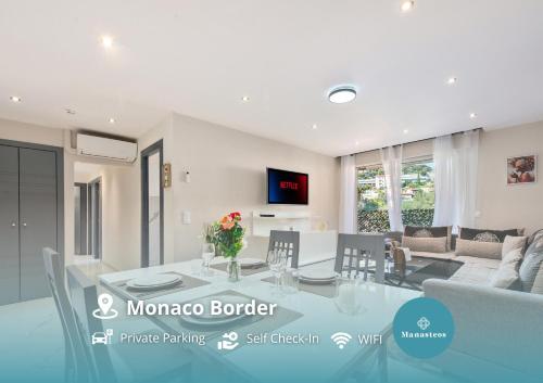 5 min de Monaco - Charmant trois pièces - Parking - DF
