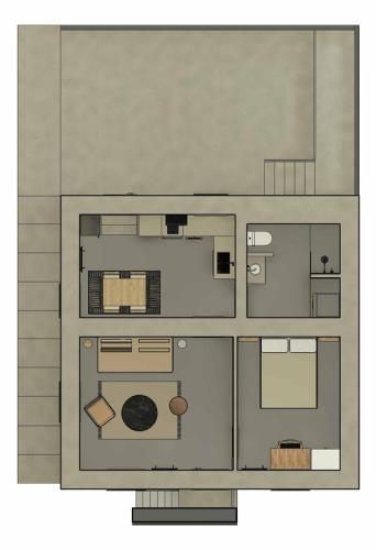 a floor plan of a house with at VIDO Stone House in Kalavrita