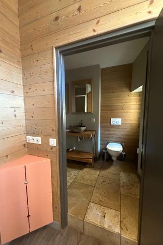 une salle de bain avec toilettes et lavabo dans l'établissement Le Clerc, à Grenoble
