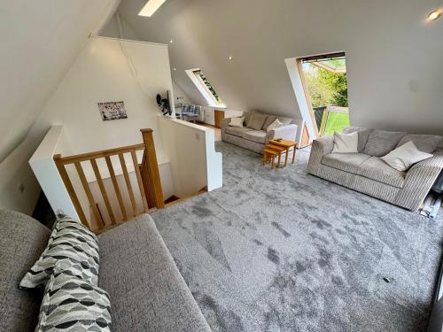 Ein Bett oder Betten in einem Zimmer der Unterkunft Severn View Barn
