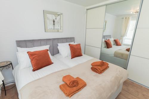 Ένα ή περισσότερα κρεβάτια σε δωμάτιο στο Cosy flat