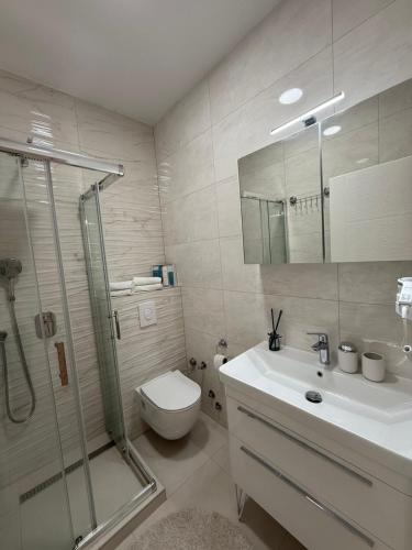 Koupelna v ubytování Apartmani Maja