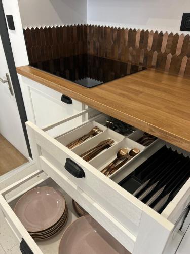 Η κουζίνα ή μικρή κουζίνα στο Loft avec Jaccuzi