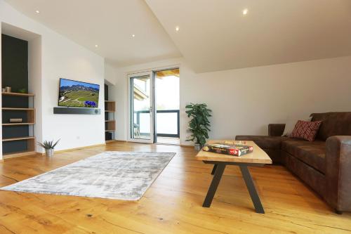 Χώρος καθιστικού στο "Penthouse Suite" mit Whirlpool Romantik und Privatsphäre