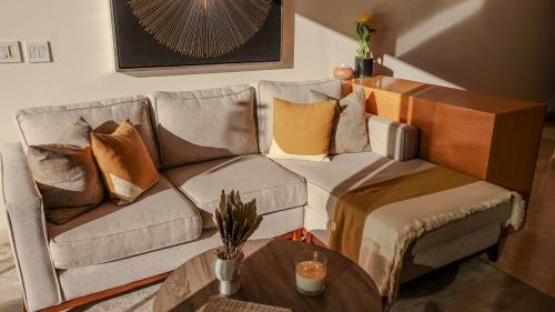 Posezení v ubytování Romantic Escape with view of the iconic Cabo arch!