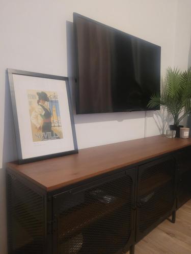 Televízia a/alebo spoločenská miestnosť v ubytovaní Apartment in the center of Seville