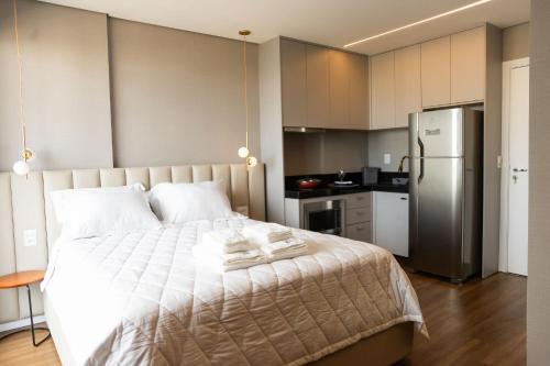 Køkken eller tekøkken på Studio PRIME CUIABÁ