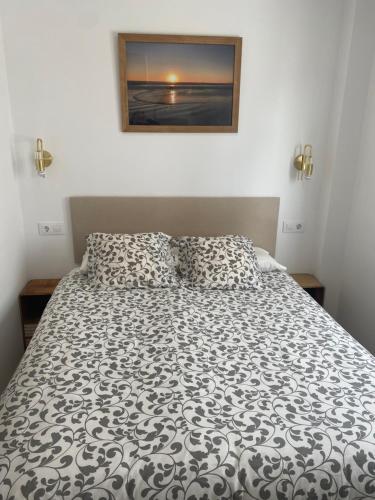 Cama o camas de una habitación en Piso playa Barbate Oleaje