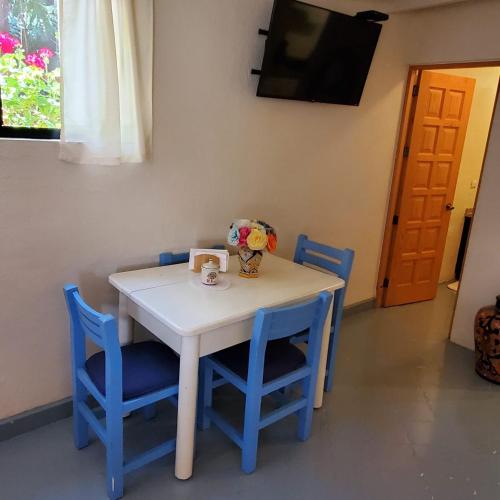 TV a/nebo společenská místnost v ubytování Pied à Terre at Casitas Aparicio