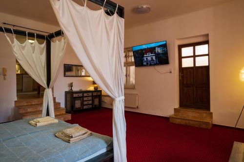 Postel nebo postele na pokoji v ubytování Apartmán Staré Město