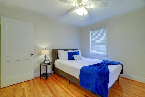 a bedroom with a bed and a ceiling fan at 2 Bed Charming Home Cayce W Columbia in Cayce