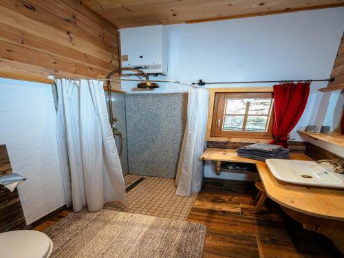 Kúpeľňa v ubytovaní Rustic Hut Salzburg near Ski Slopes