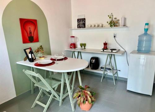 Dapur atau dapur kecil di Casa Aconchego