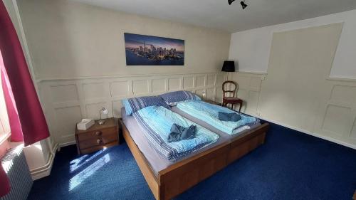 Postel nebo postele na pokoji v ubytování Ferienwohnung Rothorn Meiringen