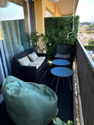 Posezení v ubytování Appartement de Tim