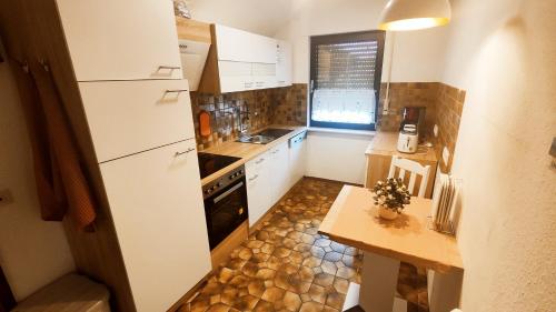 Kuchyň nebo kuchyňský kout v ubytování Ferienwohnung Blome