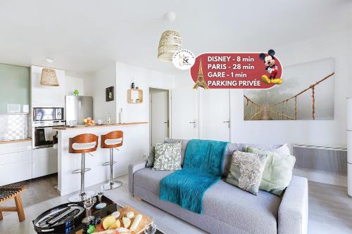 L'Eden - City Center - DISNEY 8 min, PARIS 28 min - GARE 1 min - PARKING - Free WIFI
