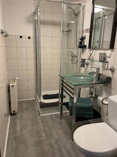 Koupelna v ubytování Villa Retro Możliwość wynajęcia całego budynku