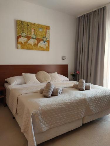 Ένα ή περισσότερα κρεβάτια σε δωμάτιο στο Apartmán Lomnica Tatragolf G 108