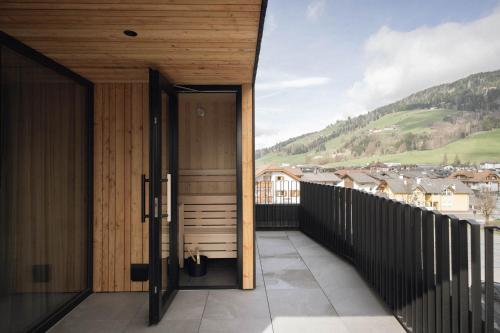 a view from the balcony of a house at Haunold Homes in San Candido