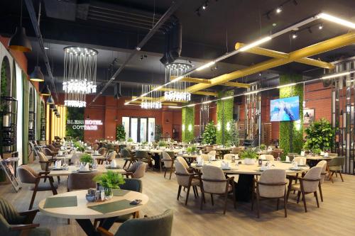 En restaurant eller et andet spisested på Gabala Bless Hotel Cottage