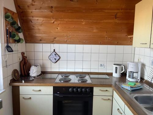 Nhà bếp/bếp nhỏ tại Grietje II blaues Haus rechts