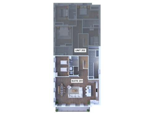 a floor plan of a building with the floorplan of aominium at The Chateau - By Charleston Vacays in Charleston