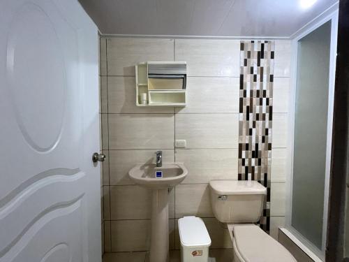 Ванная комната в Apartamento Costero 1 en Las Galeras