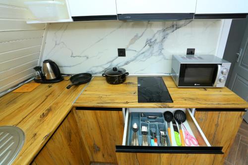 Dapur atau dapur kecil di Quba Harmoniya