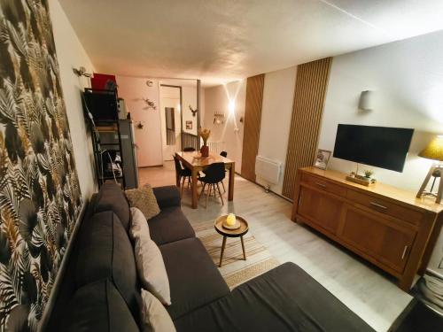 Apt T2, 34m2, pied de piste, 4 à 6 pers, 1 chambre, parking privé sousterrain