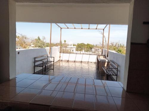 a view from the balcony of a house at La Terraza-Habitación 2 in Parras de la Fuente