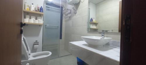 ハルガダにあるMesca Chalet Soma Bayの洗面台とトイレ付きのバスルーム