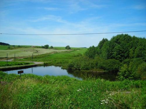 a river in the middle of a field at Gîte Vosges : nature, cheminée, animaux acceptés - FR-1-583-379 in Corravillers
