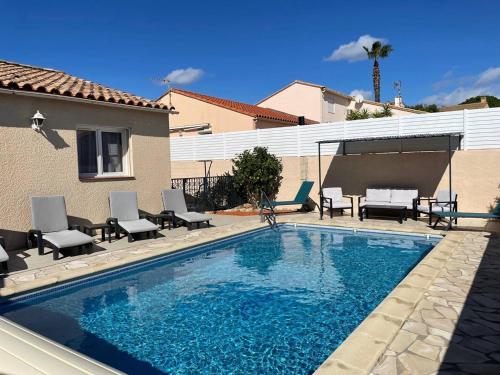 Villa Climatisée avec Piscine Privée et WIFI, Animaux Bienvenus - FR-1-833-26