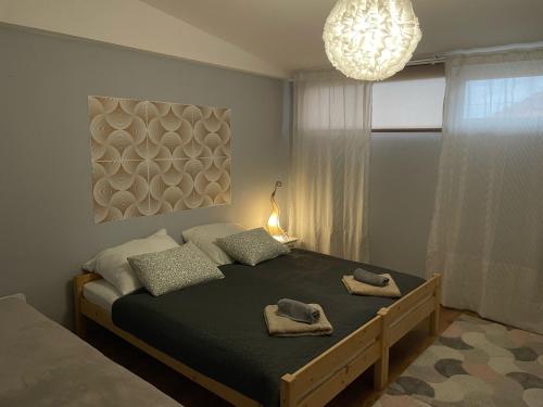 Кровать или кровати в номере Bodrog-Parti Lodge