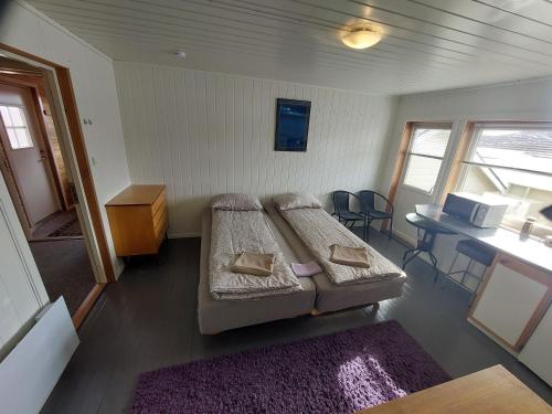 Posezení v ubytování Vaterfjord Brygge