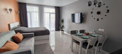 Χώρος καθιστικού στο Four seasons sea view Luxury apartment