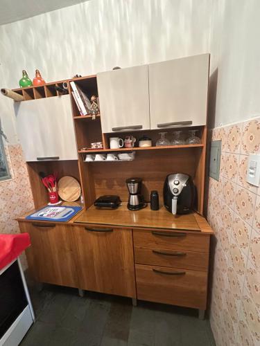 Kuchyň nebo kuchyňský kout v ubytování Apartamento no Sidil