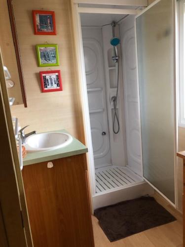 Ένα μπάνιο στο MOBIL HOME 4 personnes, entre rivière et mer