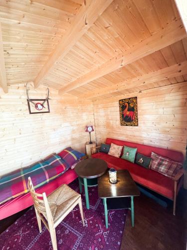 Χώρος καθιστικού στο Glampinghütte Georgenthal