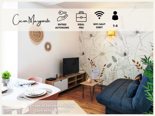Cocon Marguerite - Appartement cosy - Idéal pro et cyclistes