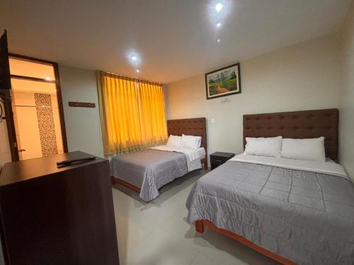 Katil atau katil-katil dalam bilik di Hotel La Shacsha