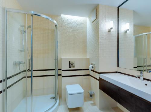 Kúpeľňa v ubytovaní Apartamenty Diva Kołobrzeg