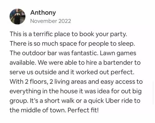 a screenshot of the invitation to a party at NEW! Family-Friendly Getaway -1 Mi to Dtwn Salem w Roof Deck & Tiki Bar in Salem