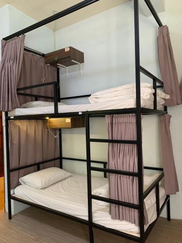 a group of bunk beds in a room at 隔壁棟 in Hsinchu City
