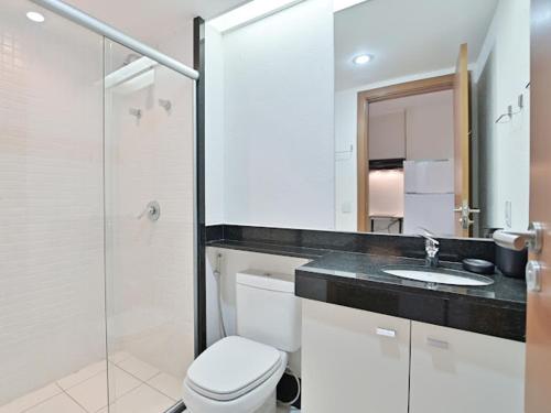 Ένα μπάνιο στο Flat particular no Hotel Athos Bulcão