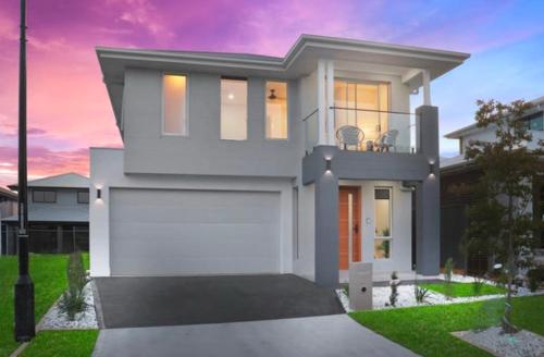 a rendering of a house with a sunset at Luxury Newly Built Home Queen Room in Marsden Park