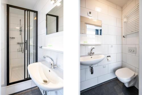 Koupelna v ubytování Duinhotel Haga