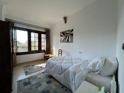Postel nebo postele na pokoji v ubytování Villa Maadi 35 - R 202 - Street View Room
