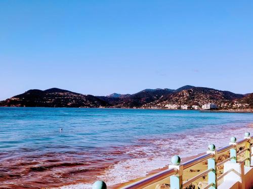 a view of the ocean from a boat at NEW! Sea View studio - Beachfront living in Cannes, Boulevard du Midi - Nouveau! Studio Vue mer, face à la plage, les pieds dans l'eau in Cannes